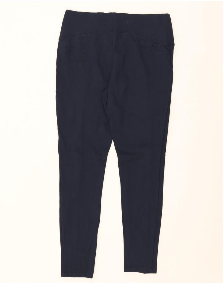 Marks & Spencer Womens Leggings UK 14 Large Navy Blue Viscose