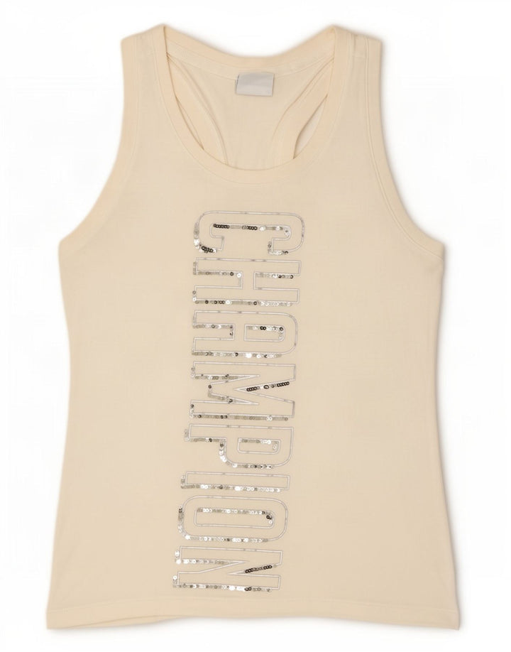 Champion Kvinder Grafisk Vest Top UK 12 Medium White
