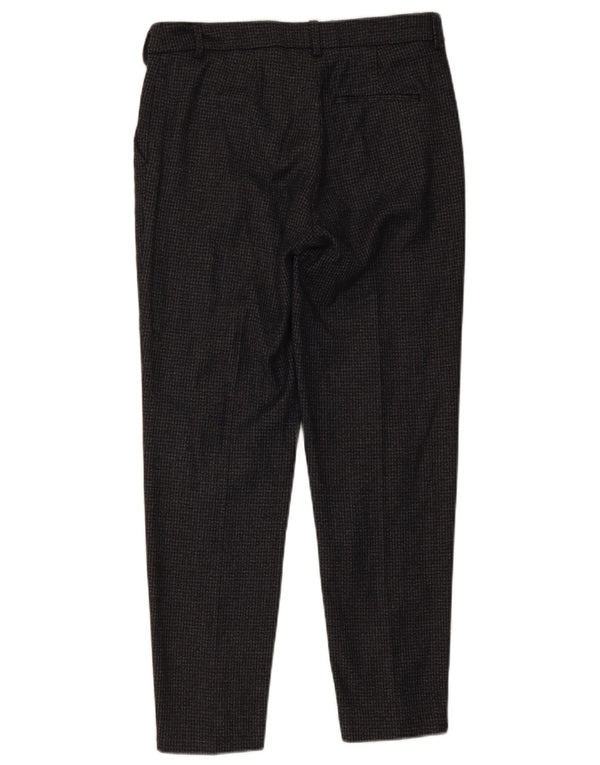 Brax Dame Soft Fit Suit Bukser UK 10 Small W30 L29 Grå Houndstooth