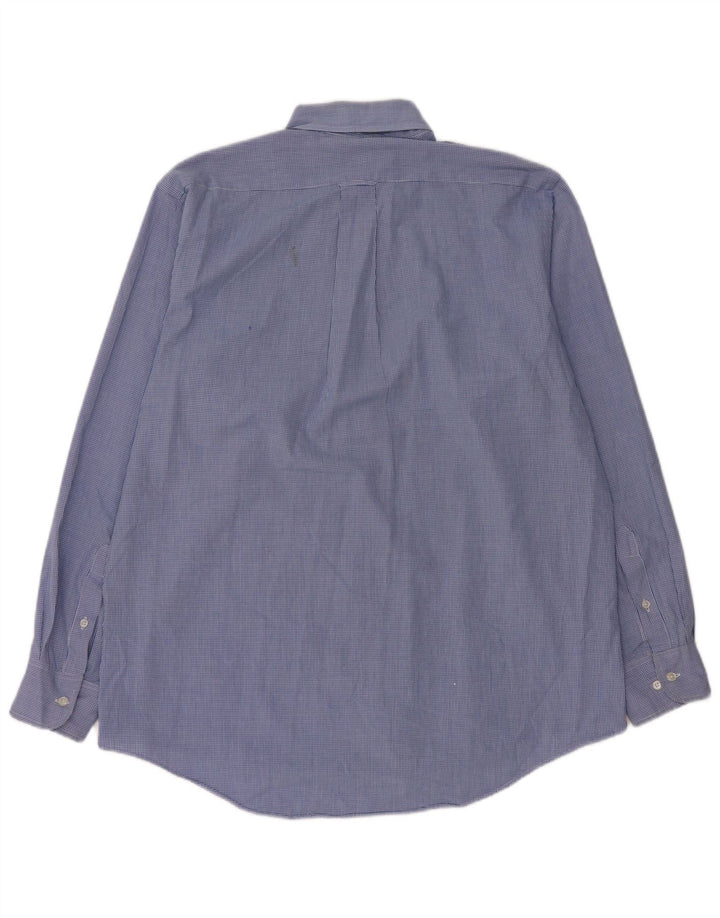 Izod Herreskjorte Stor Blå Gingham Bomuld