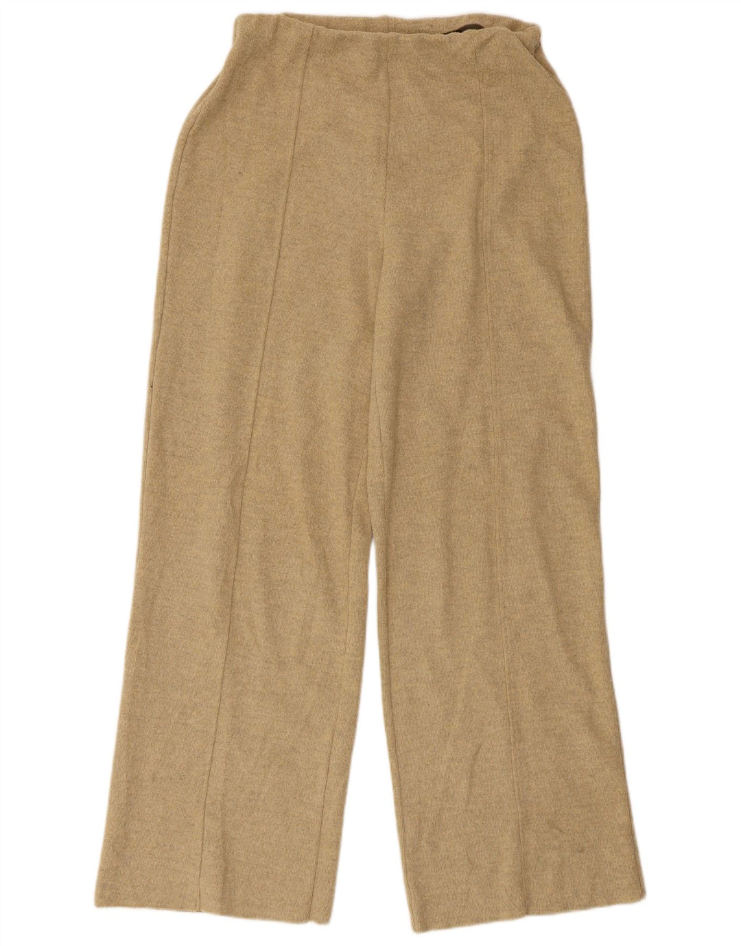 Zara Womens High Waist Tracksuit Bukser UK 12 Medium Beige Polyester