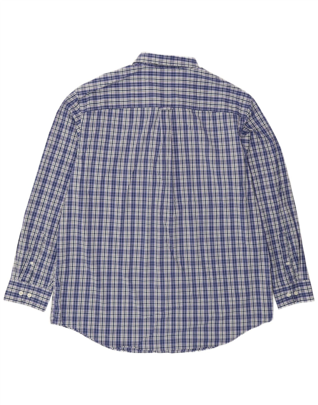 Izod Herre høj skjorte 2XL blå plaid bomuld