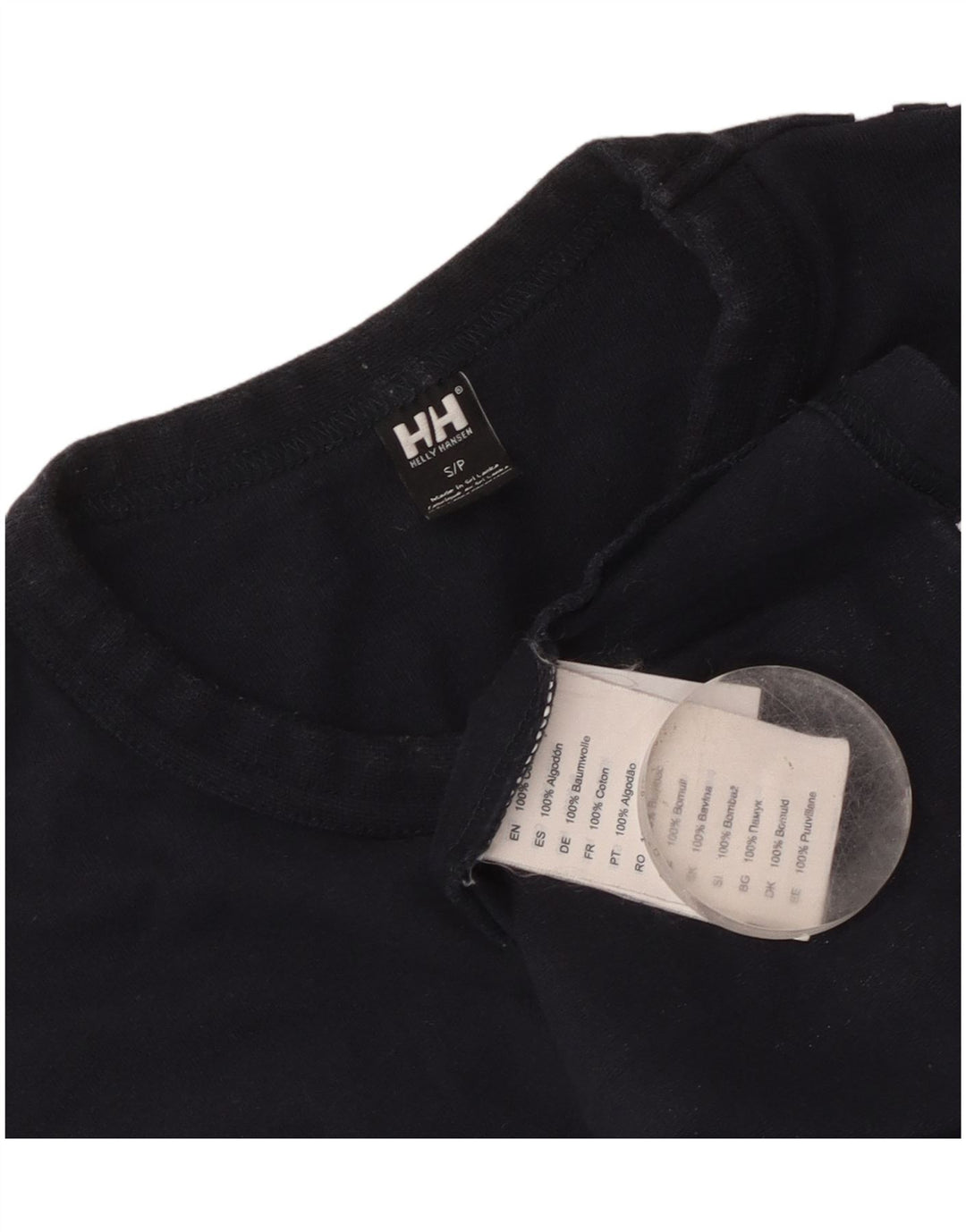 Helly Hansen Herre grafisk T-shirt Top Small Navy Blue Colourblock Bomuld
