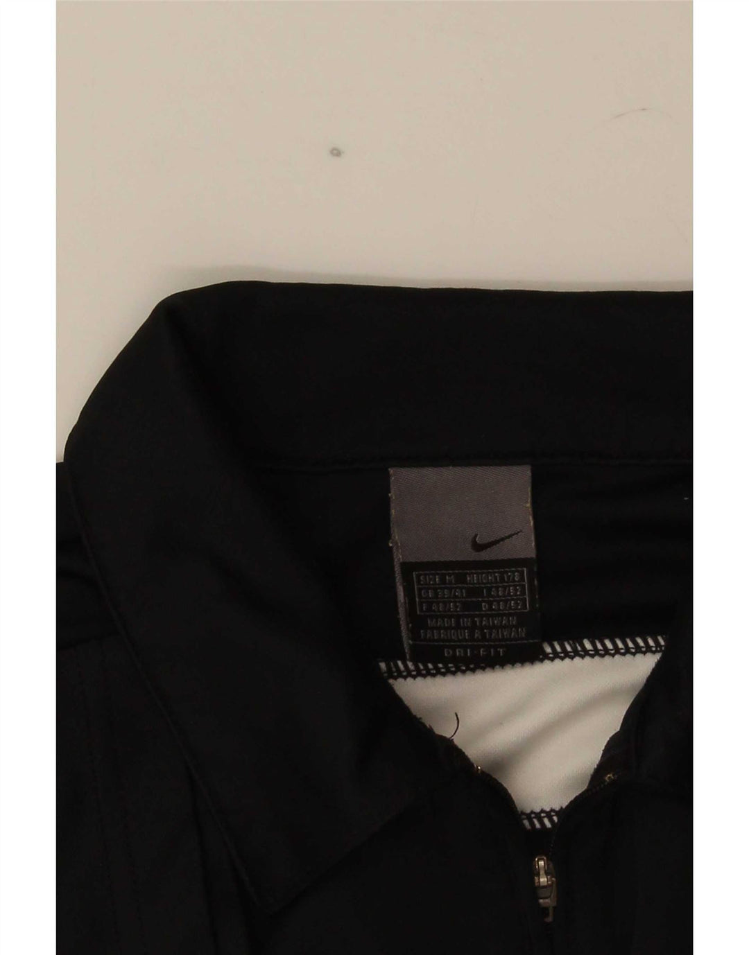 Nike Polo skjorte til mænd UK 39/41 Medium Black Colourblock