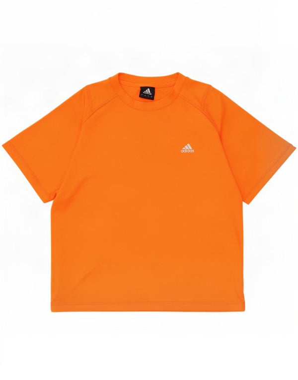 Adidas Herre Climalite T-Shirt Top Medium Orange Polyester
