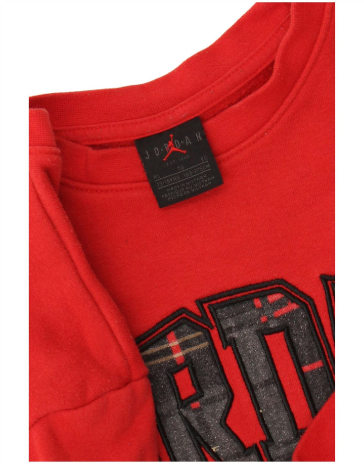 Jordan Boys Grafisk Sweatshirt Jumper 13-14 år XL Rød