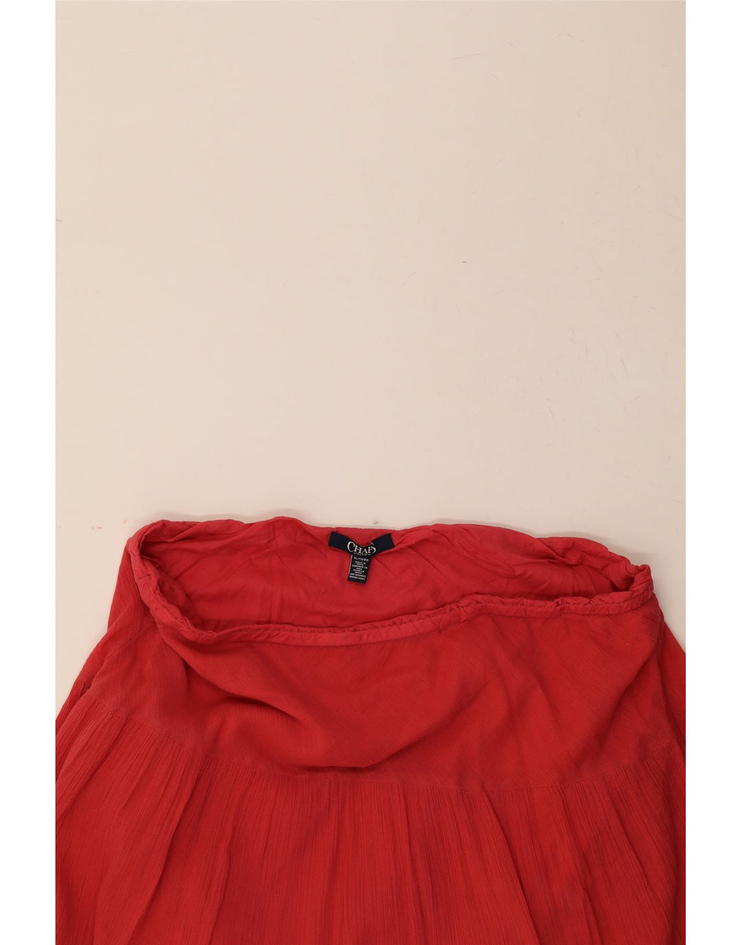 CHAPS Womens Flared Skirt UK 18 XL W38  Red Cotton Vintage Chaps and Second-Hand Chaps from Messina Hembry 