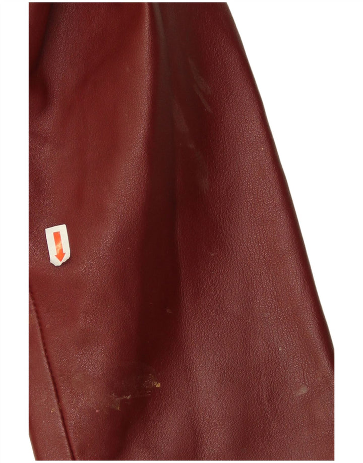 Conbipel Dame 3-knaps læder blazerjakke IT 46 Large Burgundy Læder