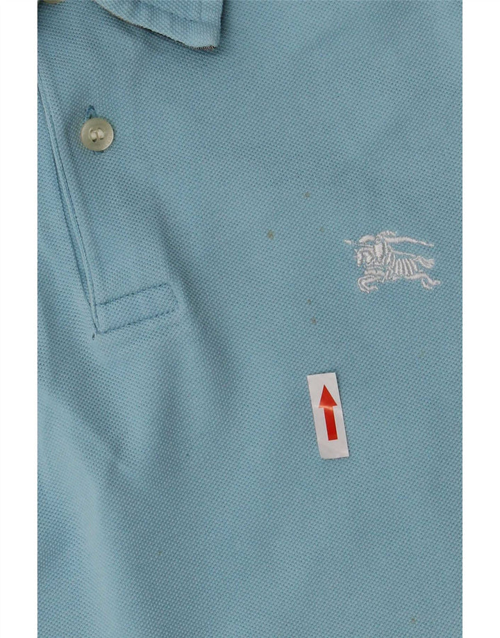 Burberry herre BRIT poloshirt lille blå bomuld