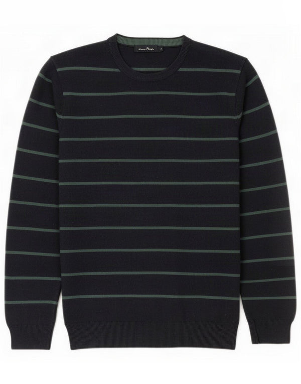 James Pringle sweater med rund hals til mænd Medium Marineblå Stribet