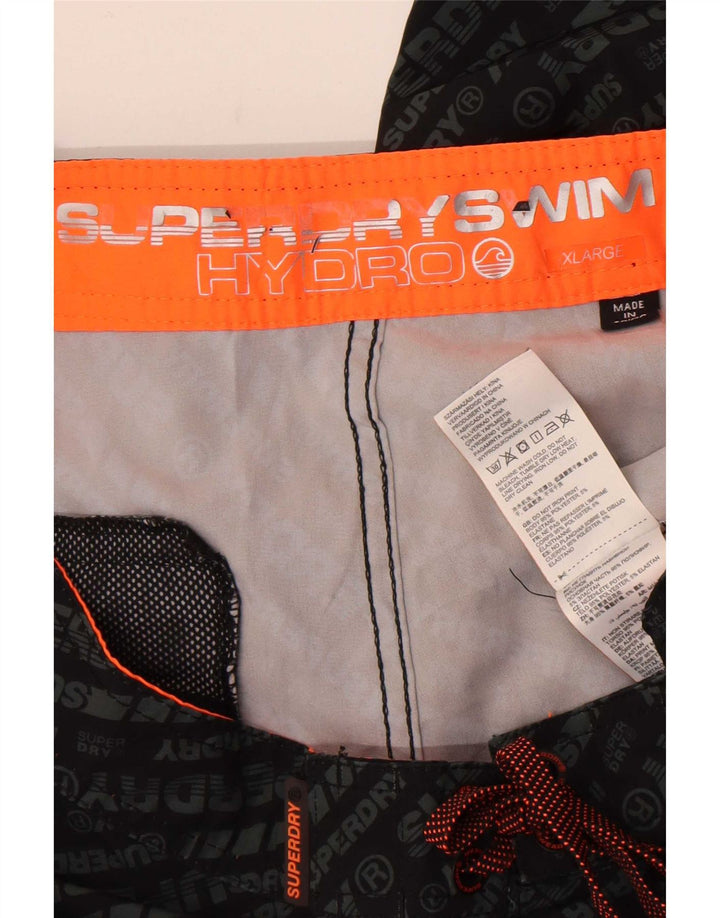 Superdry Herre grafiske almindelige svømmeshorts XL sort polyester