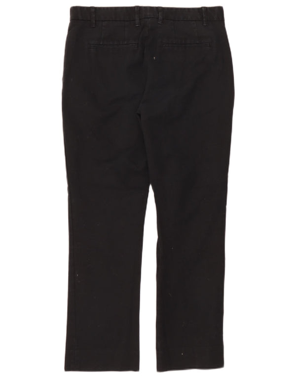 Gap Womens Straight Cropped Trousers UK 6 XS W30 L26 Black Bomuld