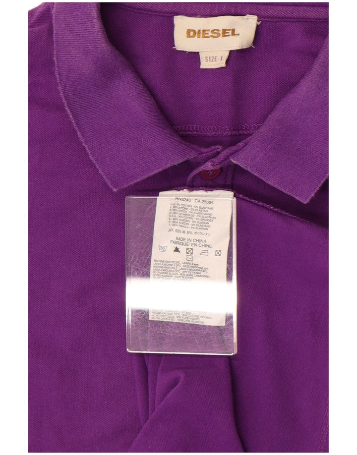 Diesel Polo Shirt til mænd Stor lilla bomuld