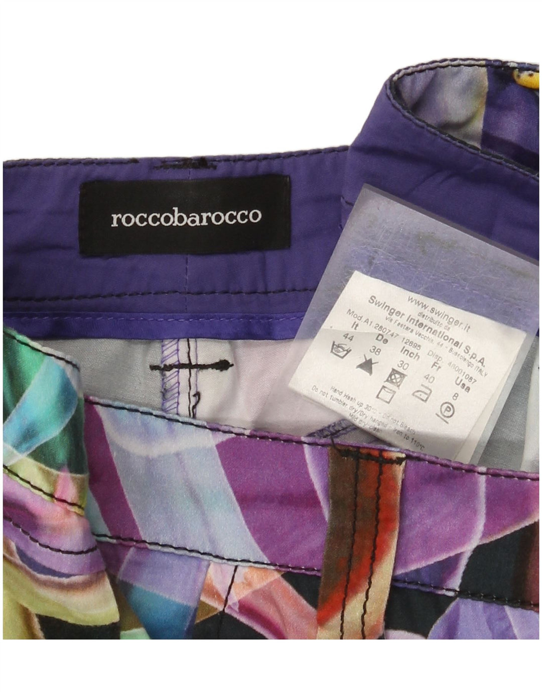 Roccobarocco Dame Capri Chino Bukser IT 40 Small W32 L27 Flerfarvet
