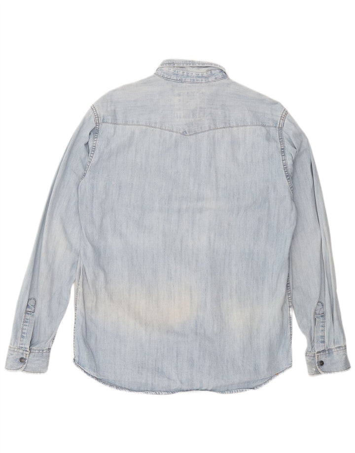 Carrera herre denimskjorte stor blå bomuld