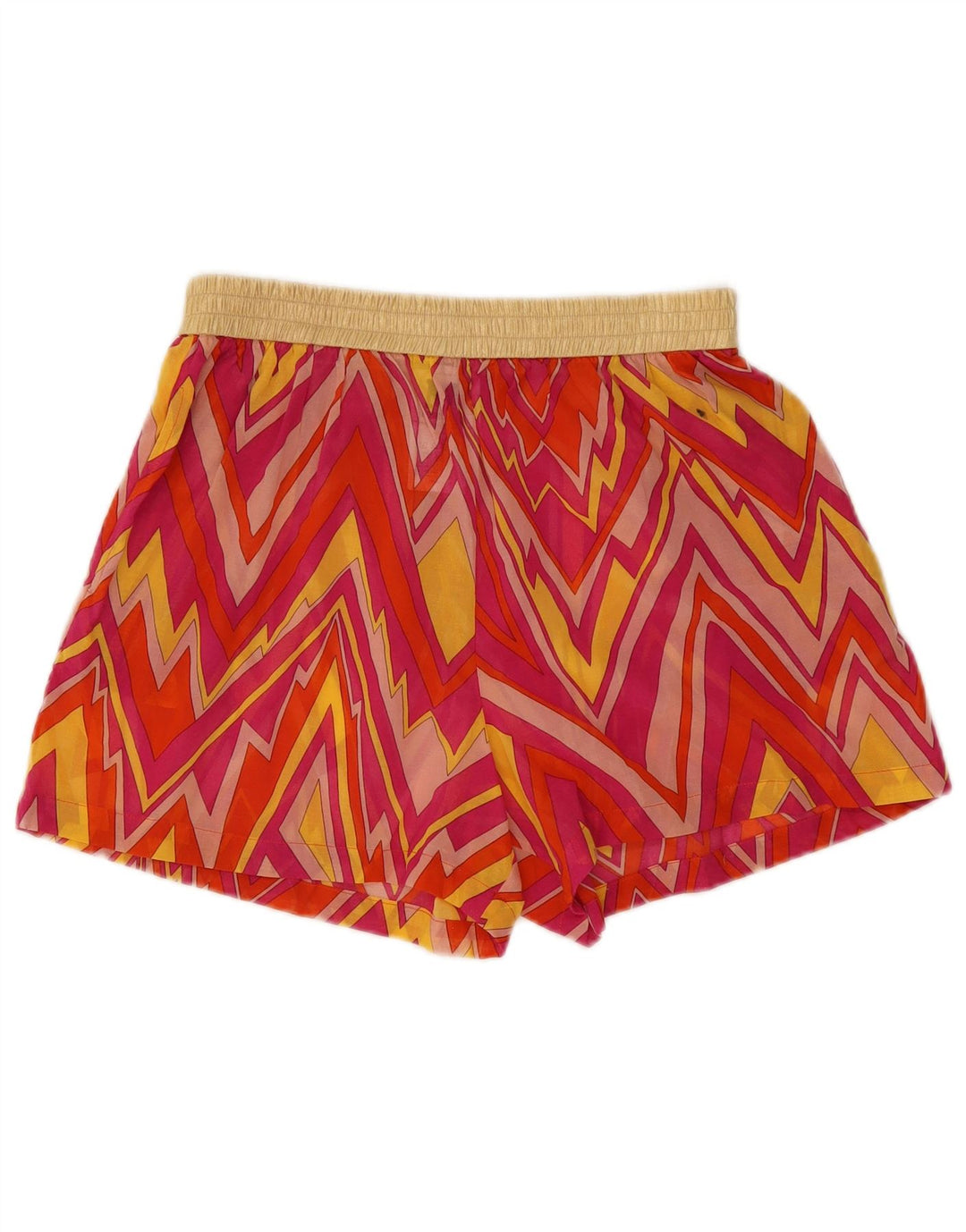 Missoni Womens High Waist Shorts Small W26 Pink Geometrisk Polyester