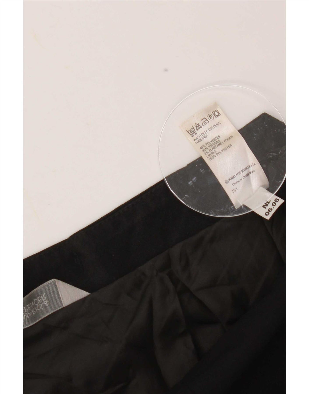 Marks & Spencer Havfrue-nederdel til kvinder UK 10 Small W30 Black Polyester