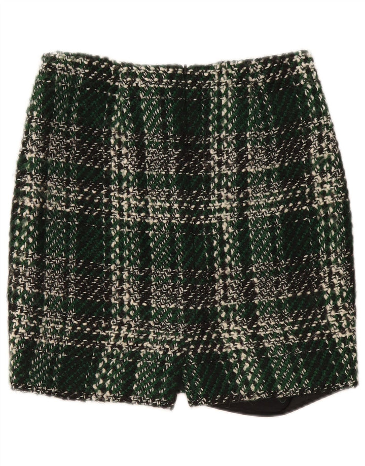 Fenn Wright Manson Dame Mini-nederdel UK 10 Small W30 Green Check Wool