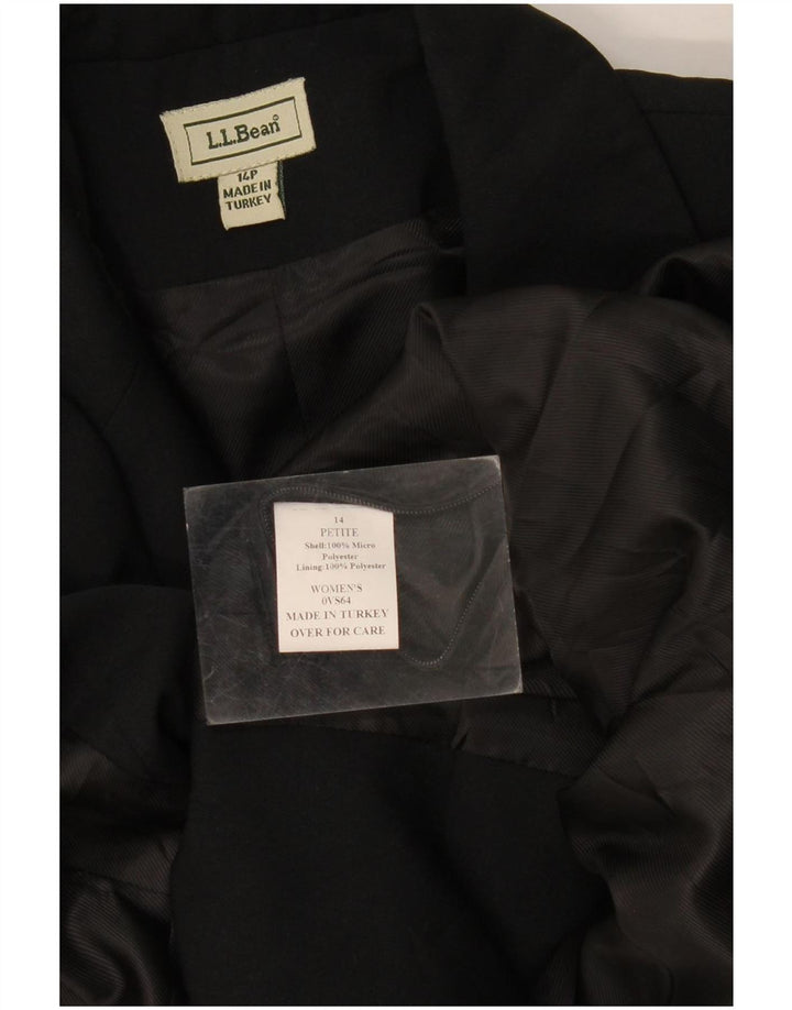 L.L.Bean Dame 3-knaps blazerjakke US 14 XL sort polyester