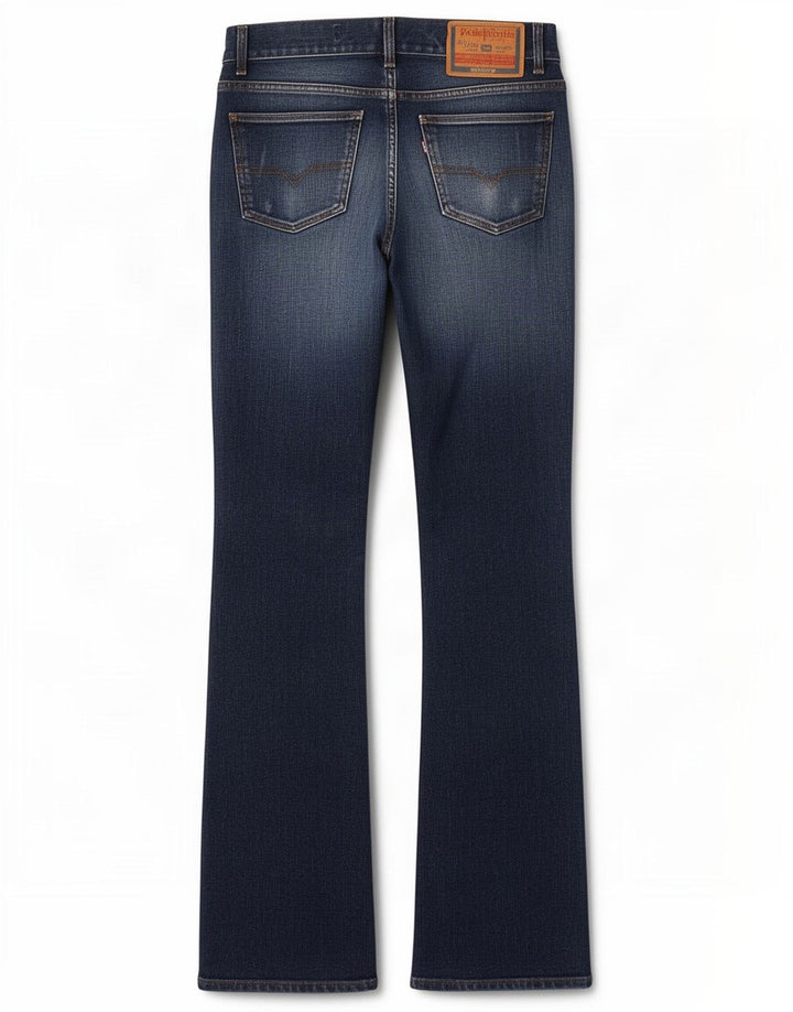 Diesel Dame Bootcut Jeans W29 L33 Blå Bomuld