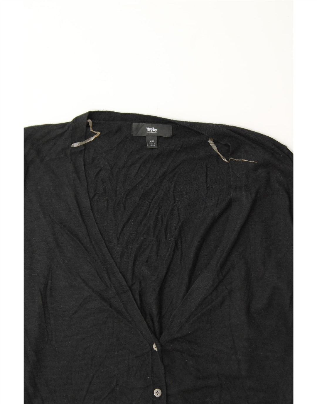 MOSSIMO Womens Cardigan Sweater UK 14 Medium Black Nylon Vintage Mossimo and Second-Hand Mossimo from Messina Hembry 