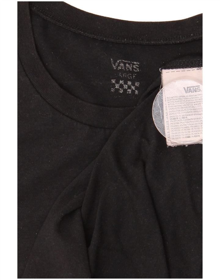 Vans Dame Grafisk T-Shirt Top UK 16 Stor Sort Polyester