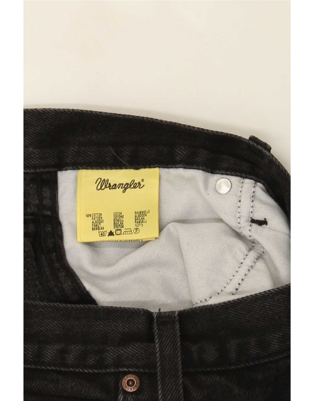 Wrangler Bootcut jeans til mænd W34 L27 sort bomuld