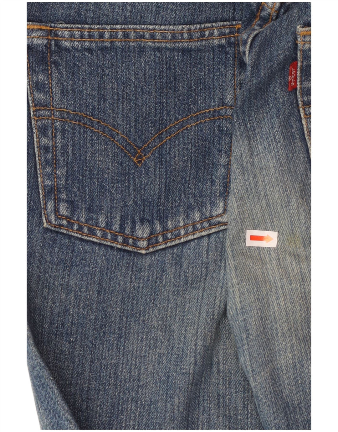 LEVI'S Dame 501 Straight Jeans W37 L34 Blå Bomuld