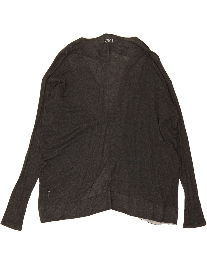 ARMANI JEANS Womens Cardigan Sweater EU 44 XL Grey Cotton Vintage Armani Jeans and Second-Hand Armani Jeans from Messina Hembry 
