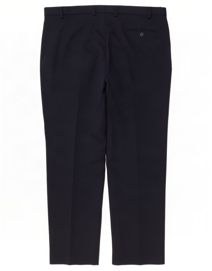 Marks & Spencer Herre Regular Fit Suit Bukser W44 L31 Marineblå polyester