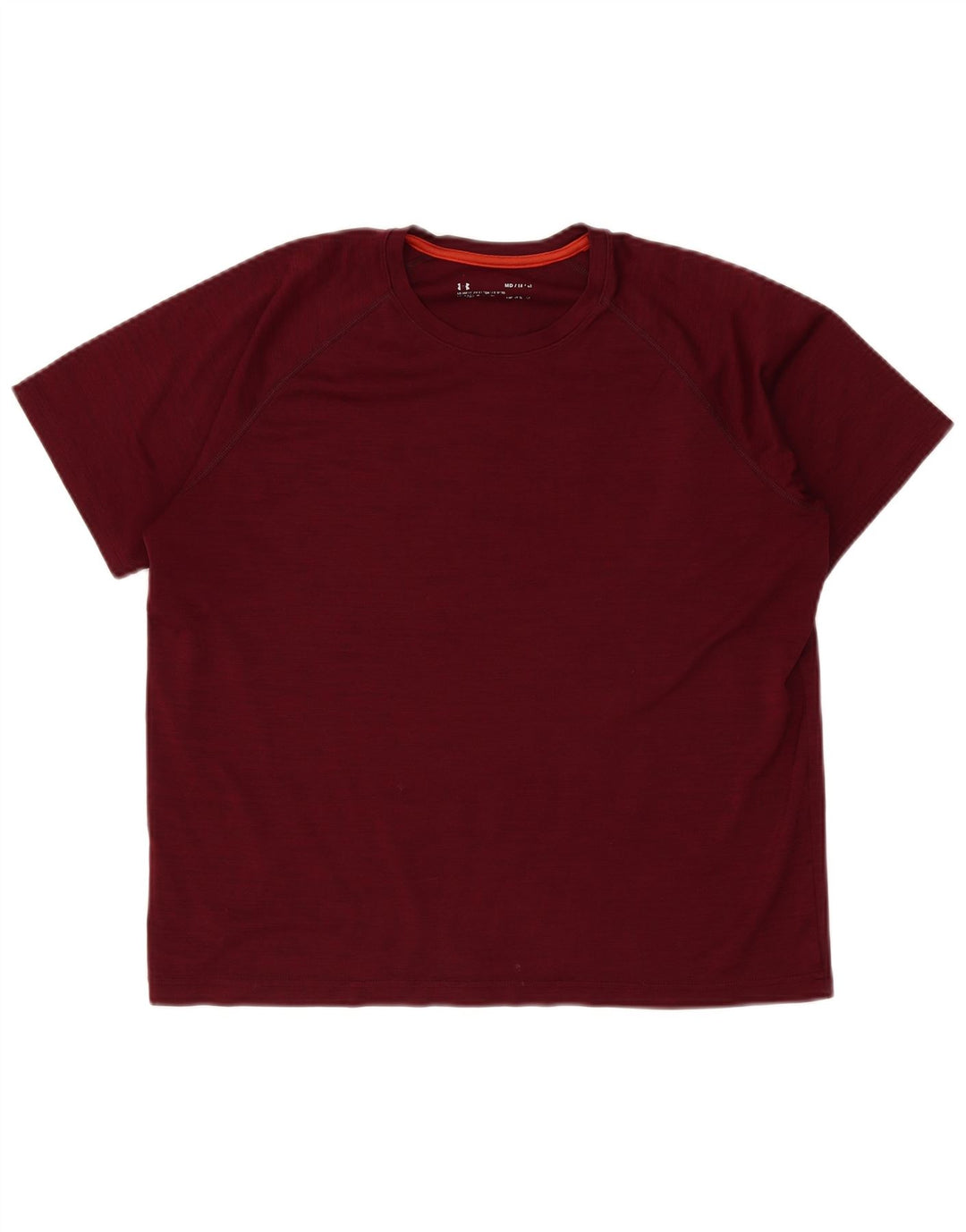 Under Armour Herre Heat Gear T-Shirt Top Medium Burgundy