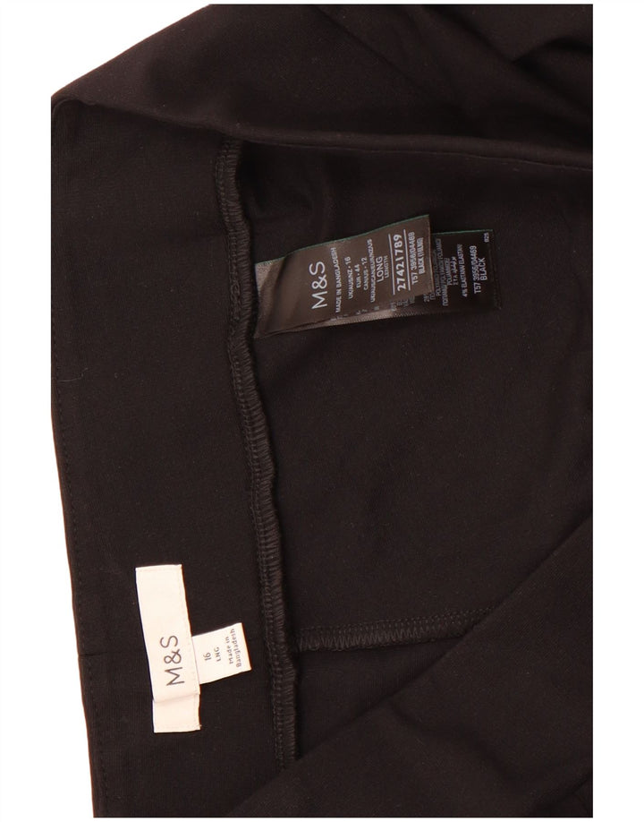 Marks & Spencer Womens Leggings UK 16 Large Black Viscose