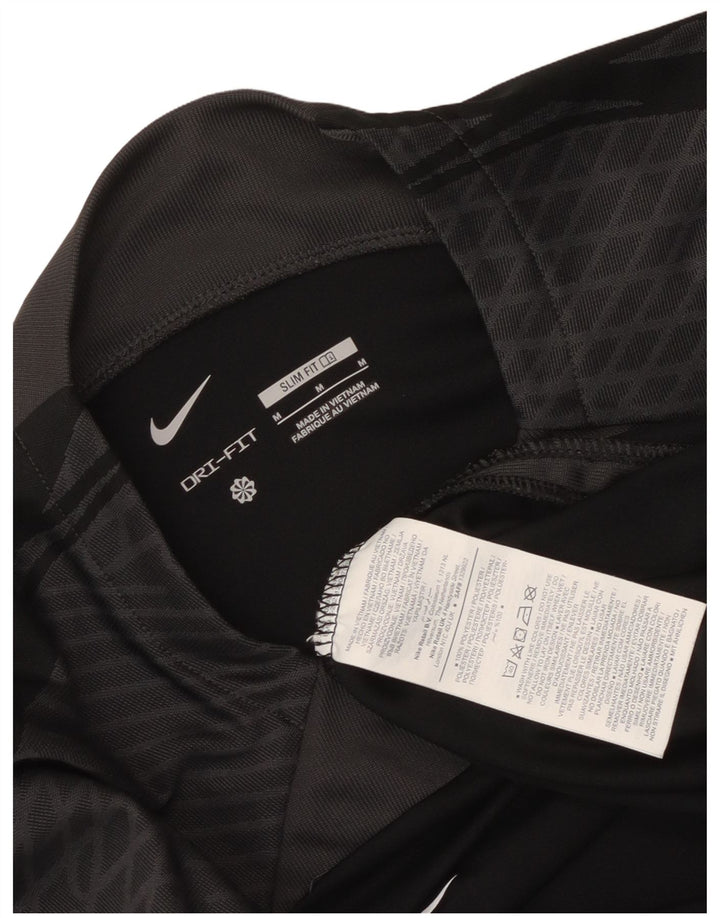 Nike Herre Dri Fit Slim Fit T-shirt Top Medium Sort Colourblock Polyester