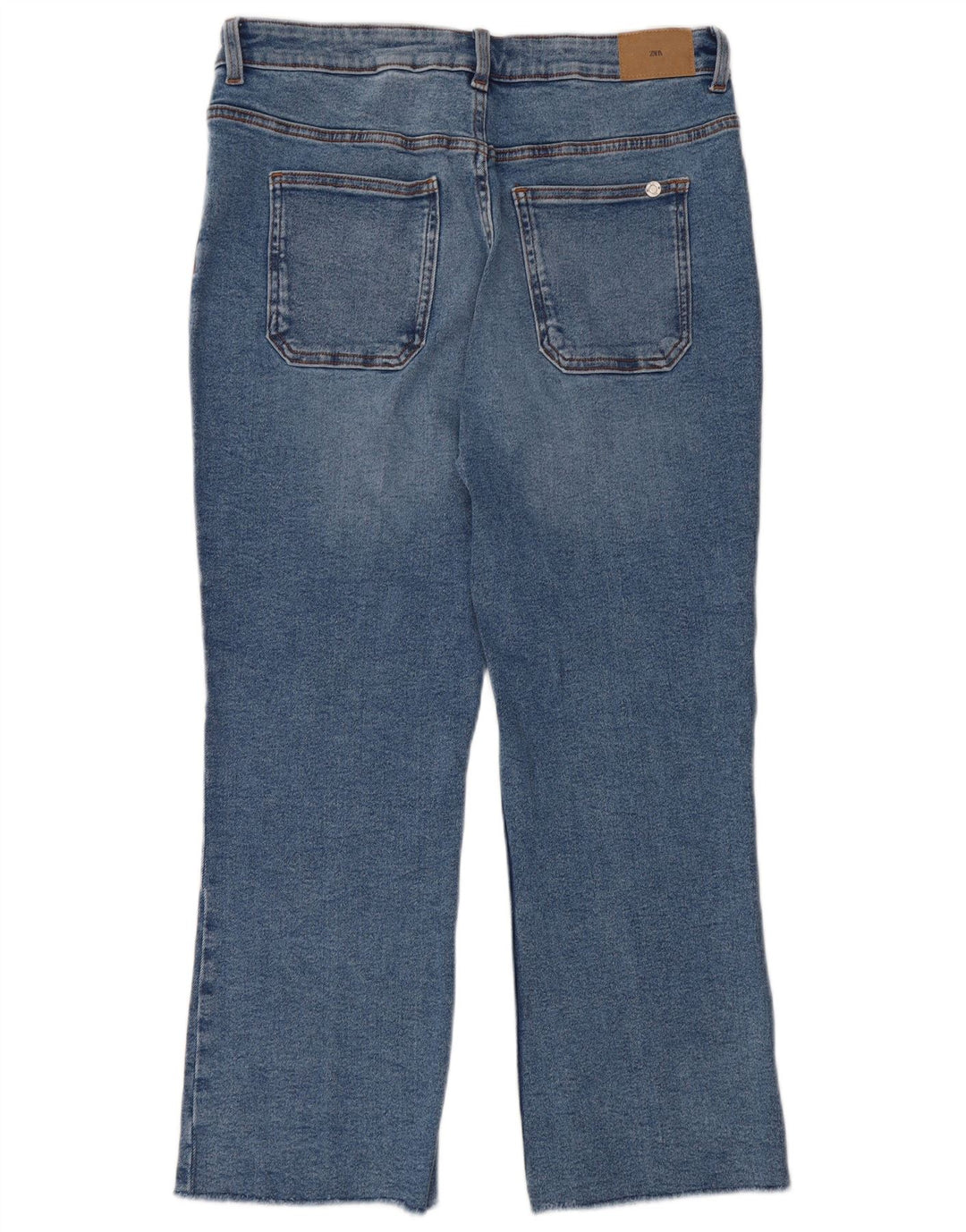 Zara Dame Straight Jeans EU 42 Large W32 L27 Blå