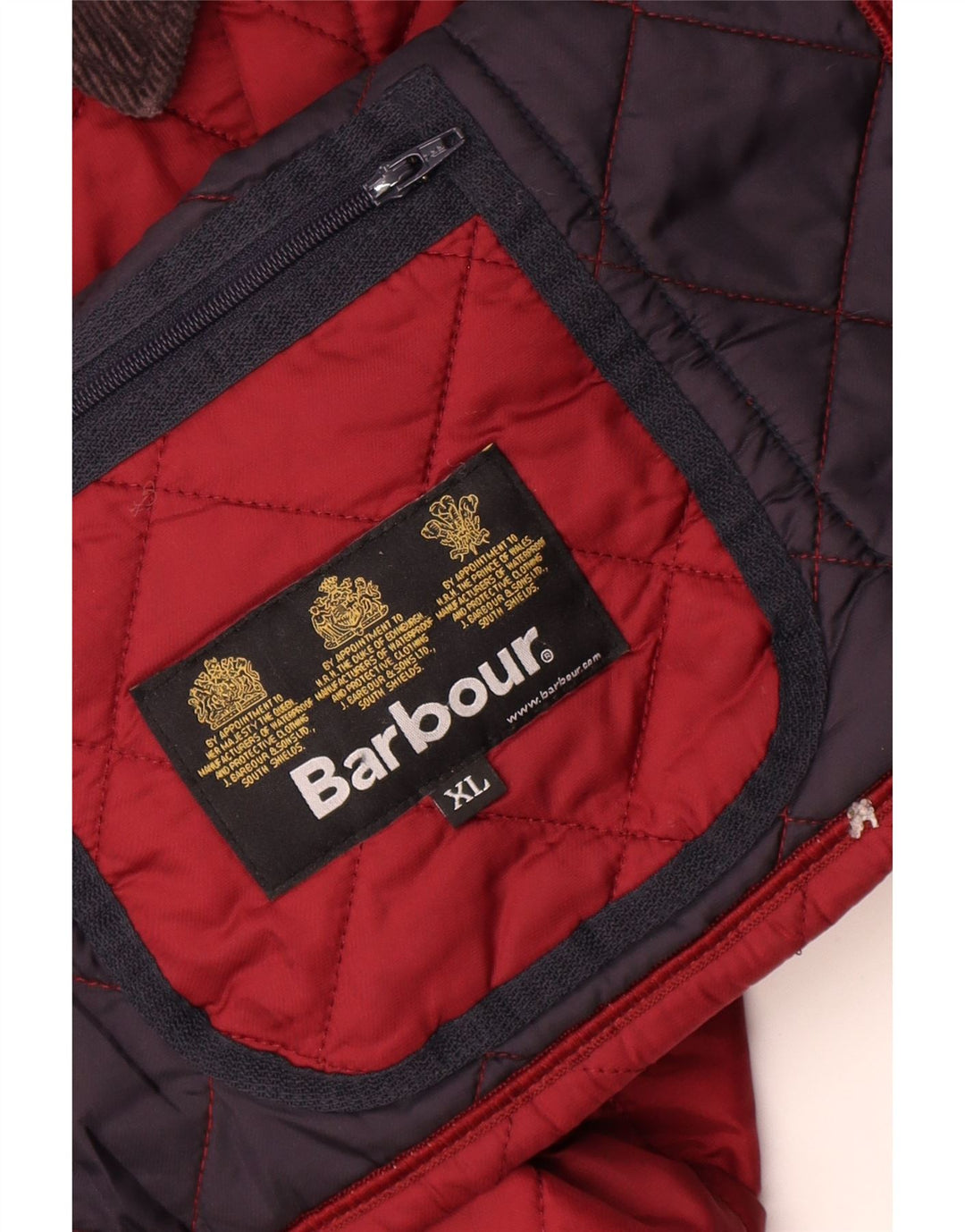 Barbour Boys Quiltet jakke 12-13 år XL Burgundy