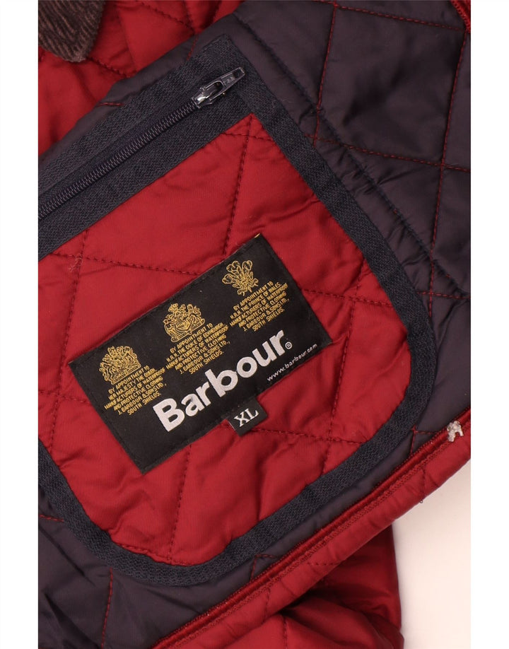 Barbour Boys Quiltet jakke 12-13 år XL Burgundy