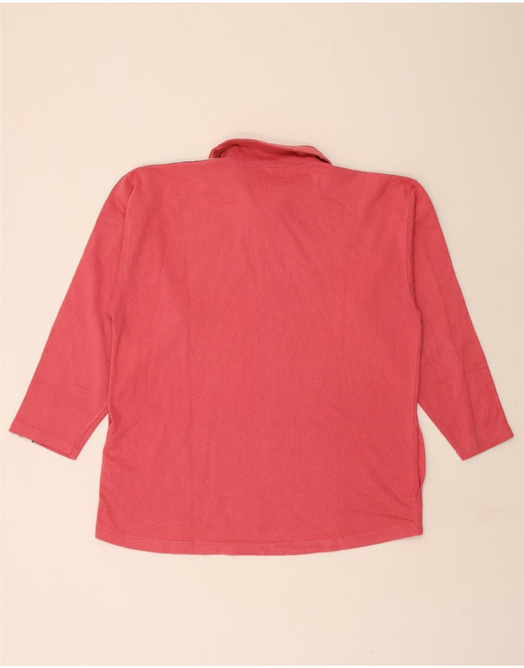 ASICS Herre Grafisk Zip Neck Sweatshirt Jumper Large Pink Bomuld