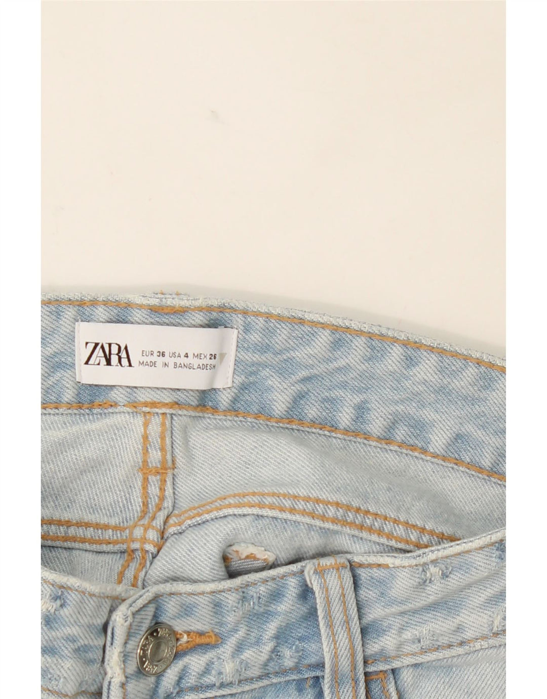 ZARA Womens Straight Jeans EU 36 XS W26 L26 Blue Vintage Zara and Second-Hand Zara from Messina Hembry 