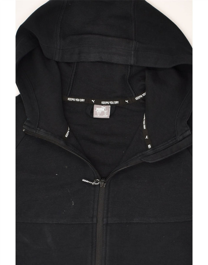 PUMA Boys Zip Hoodie Sweater 13-14 Years XL Black Cotton | Vintage Puma | Thrift | Second-Hand Puma | Used Clothing | Messina Hembry 
