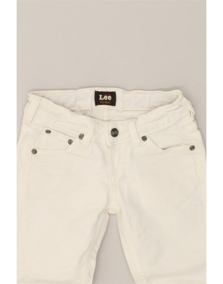 LEE Girls Elly Slim Jeans 4-5 Years W20 L19 White Cotton | Vintage Lee | Thrift | Second-Hand Lee | Used Clothing | Messina Hembry 