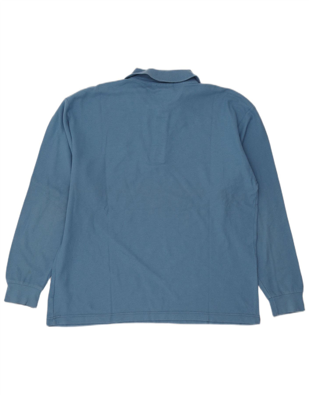 DIADORA Mens Long Sleeve Polo Shirt IT 50 Medium Blue Cotton