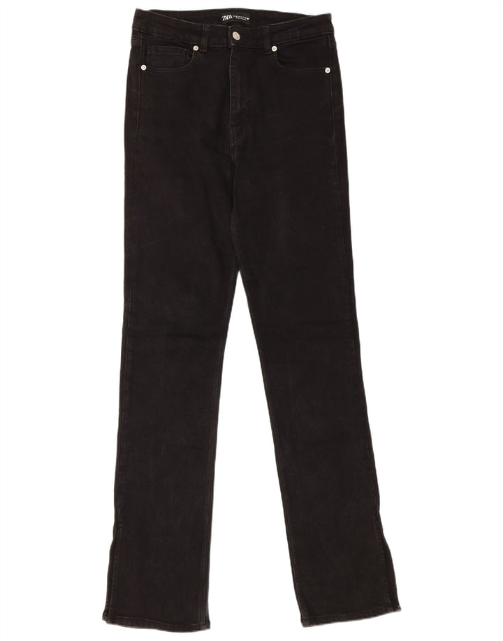 Zara Dame Straight Jeans EU 40 Medium W30 L32 Sort Bomuld