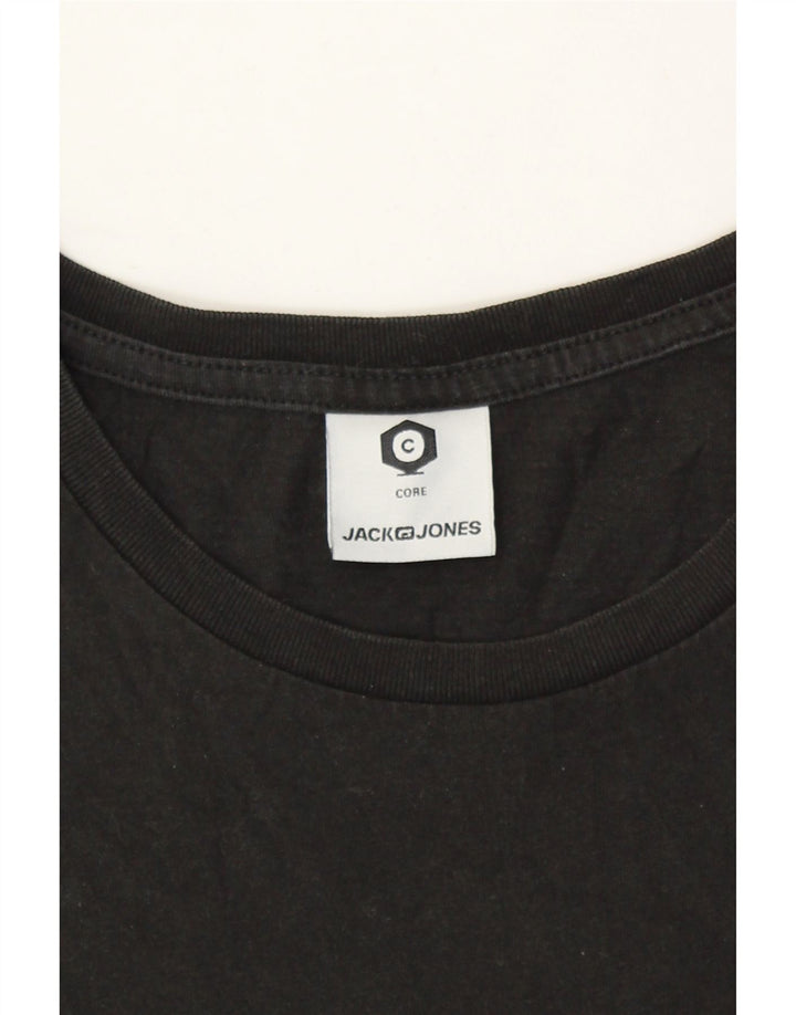 JACK & JONES Mens T-Shirt Top Large Black Cotton Vintage Jack & Jones and Second-Hand Jack & Jones from Messina Hembry 