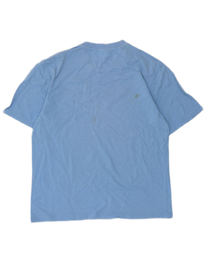 Lacoste Herre T-Shirt Top Størrelse 4 Medium Blå Bomuld