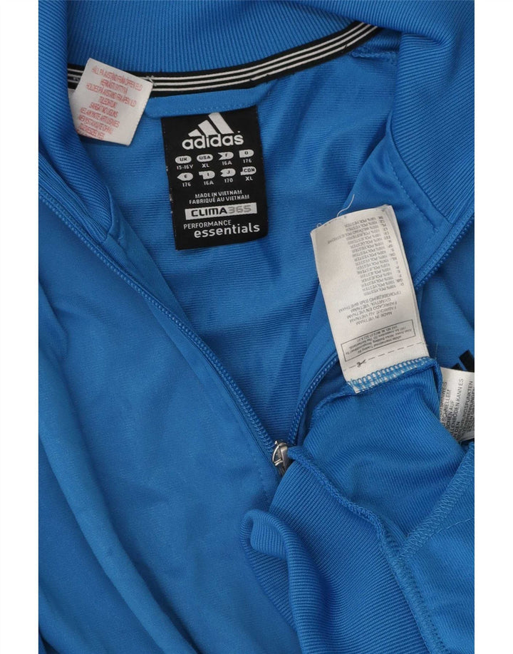 Adidas drenge Clima 365 træningsdragt topjakke 15-16 år blå polyester