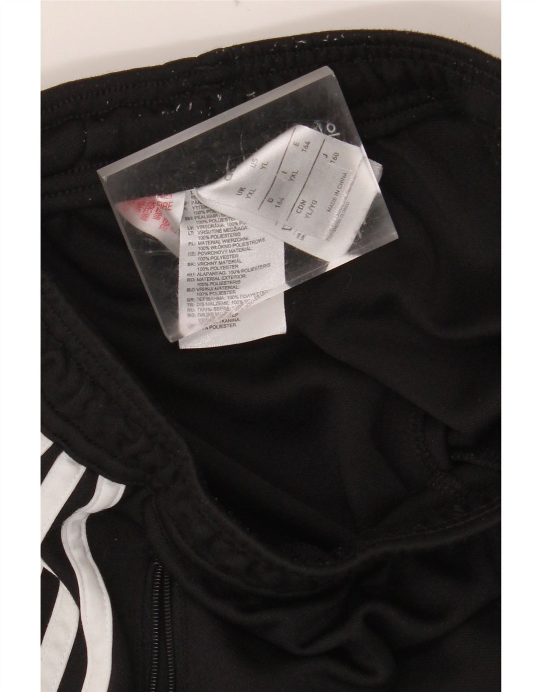 ADIDAS drenge Climacool træningsdragt bukser 13-14 år XL Sort Colourblock