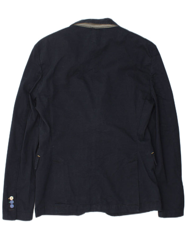 Zara Herre 2-knaps blazerjakke UK 38 Medium Navy Blue