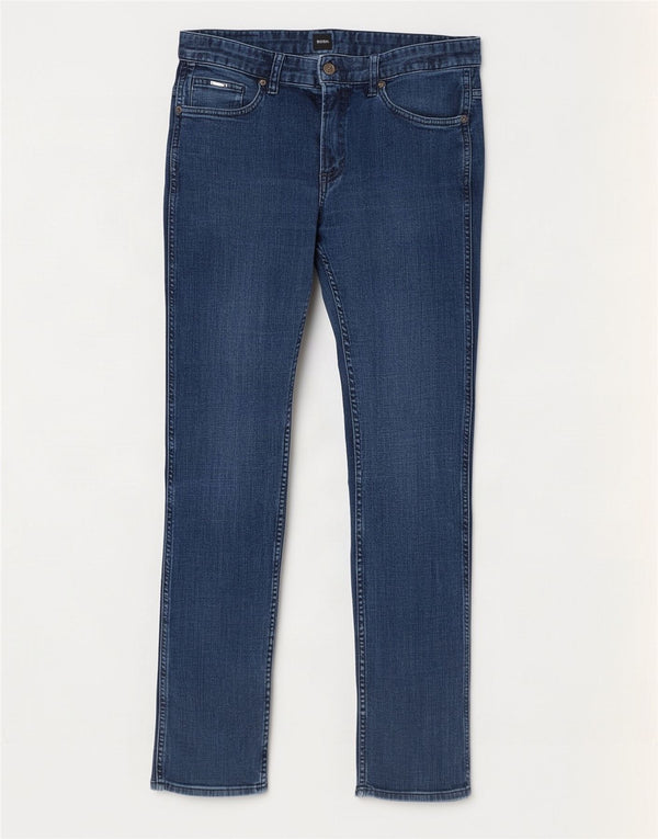 Hugo Boss Herre Slim Jeans W33 L32 Blå Bomuld