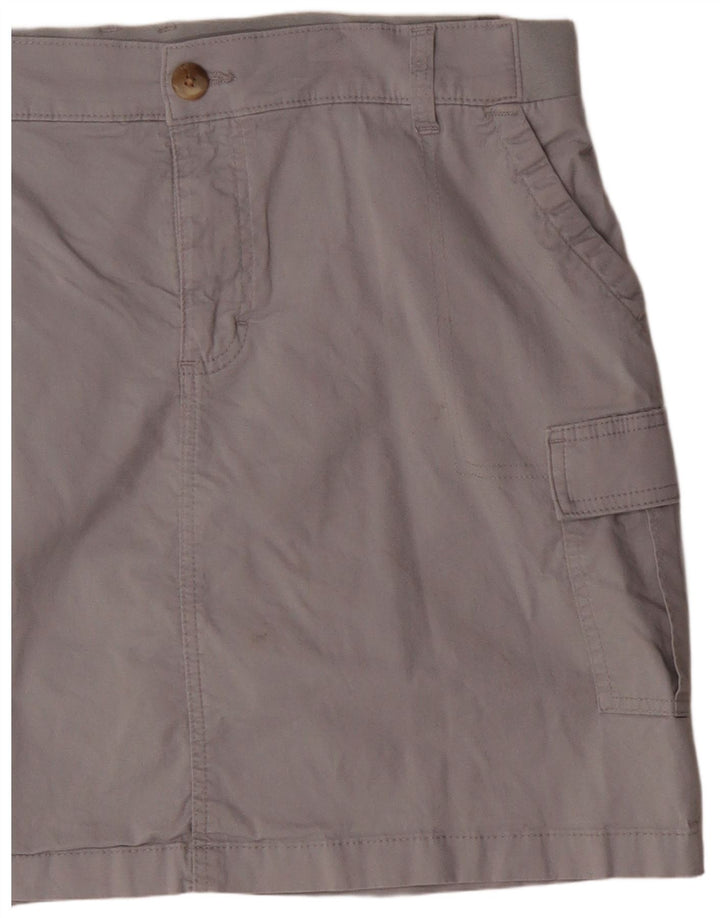 LEE Dame Skort Regular Fit Midrise Cargo Nederdel US 14 XL W36 Grå Bomuld