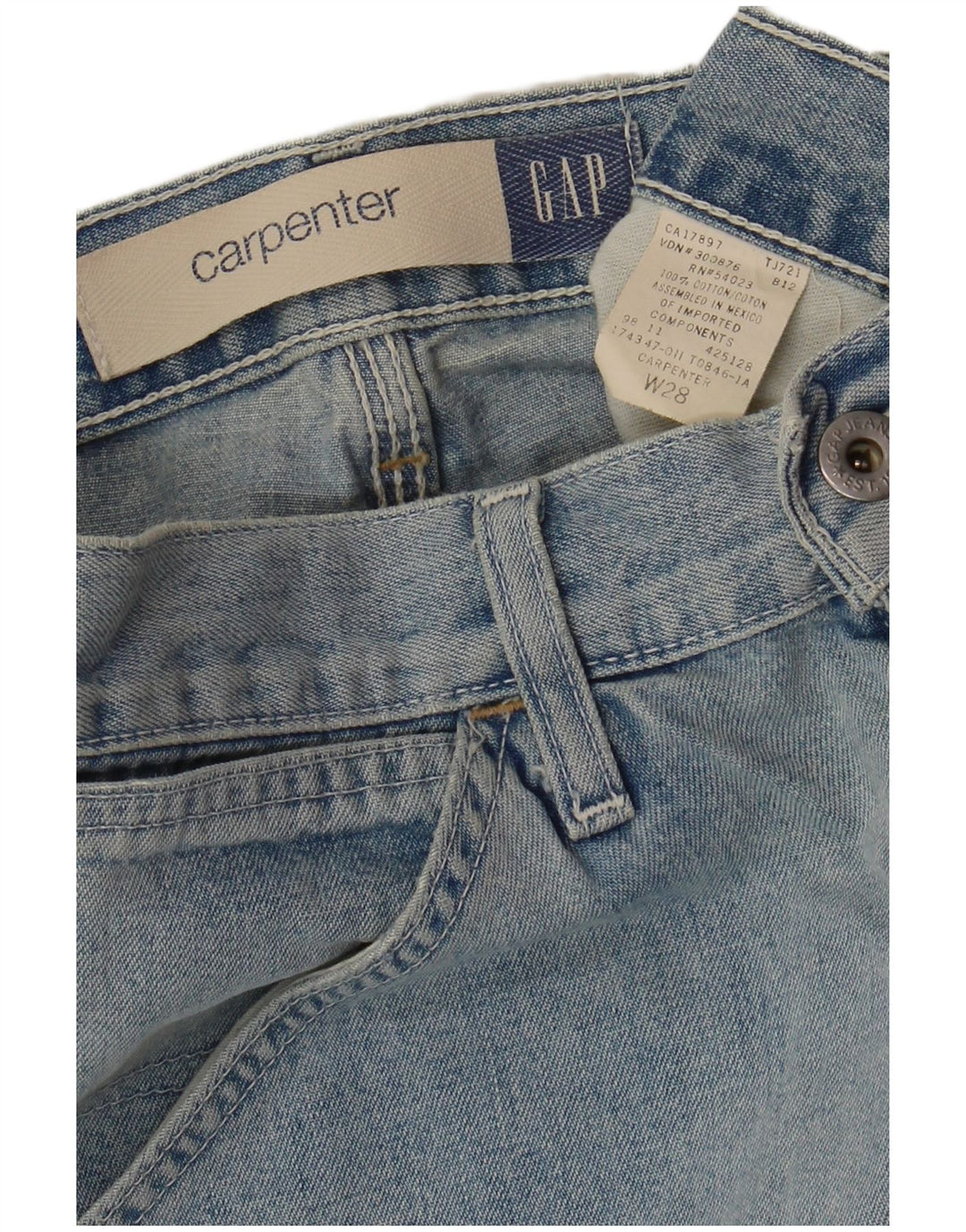 GAP Herre Carpenter Cargo Denim Shorts W28 Små blå bomuld